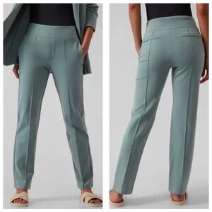 Athleta Eastbound Straight Sage Green Pants Size 16 TALL